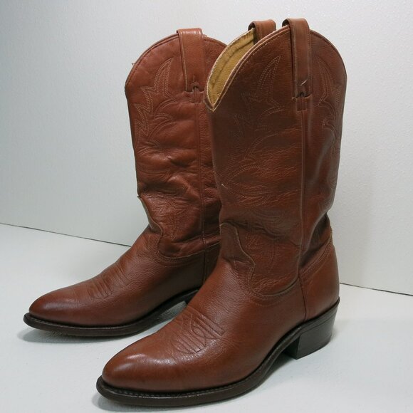 Texas Brand 7864 Oil Tanned Leather Men\'s Kicker Cowboy Western Boots Shoes 8 D main image 5